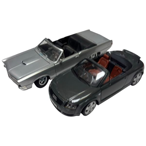 Pair of Diecast Cars: Maisto 1:18 Scale 1965 Pontiac GTO & 1:18 Scale Audi TT Roadster