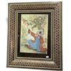 Image 1 : Persian Miniature Painting Floral Motifs Khatam Frame 11x13