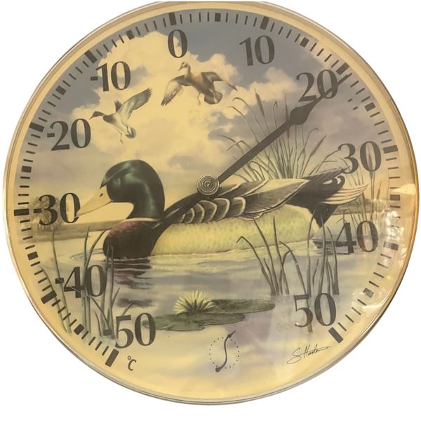 His Item is a Vintage "Chuck Ripper" Thermometer Featuring a Mallard Duck Illustration.  Design C...