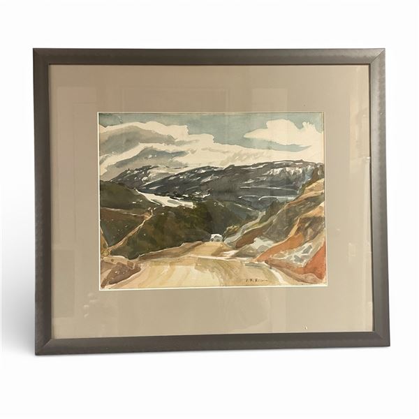 Framed Landscape Painting Signed J N Krigoun Watercolour 20.5-Inch Length 17.75-Inch Width Framed...