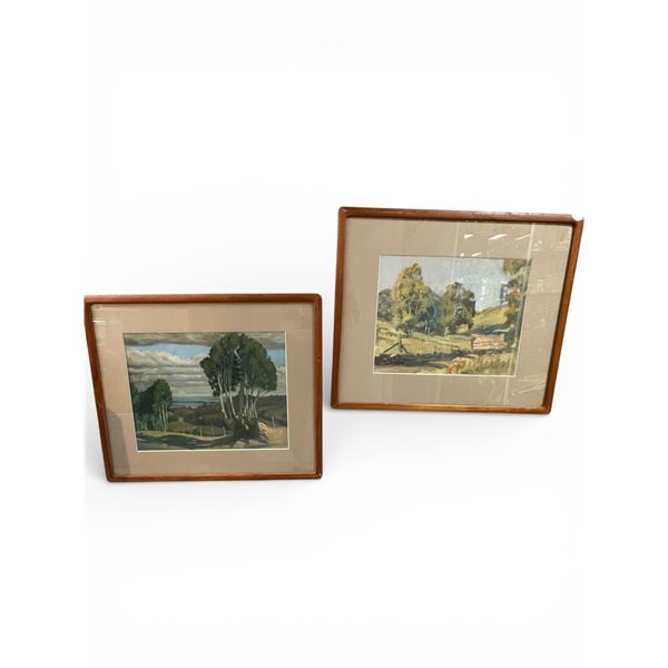 Duo of Original Landscape Paintings Signed J.n. Kilgour