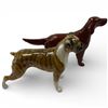 Image 2 : Beswick Porcelain Dogs JBD106 Boxer Brindle 5.5-Inch & Model 966 Irish Setter 8.25-Inch