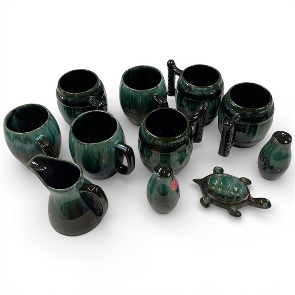 Blue Mountain Pottery Collection: Mugs, Jug, Salt & Pepper Shakers & Turtle