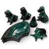 Image 1 : Blue Mountain Pottery Collection: Poodles, Dishes, Fish Plate & Wall Vase.  All Are in Green Glaze