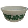 Image 2 : Vintage Set of 4 Hazel Atlas Green Ivy Milk Glass Mixing Nesting Bowls,