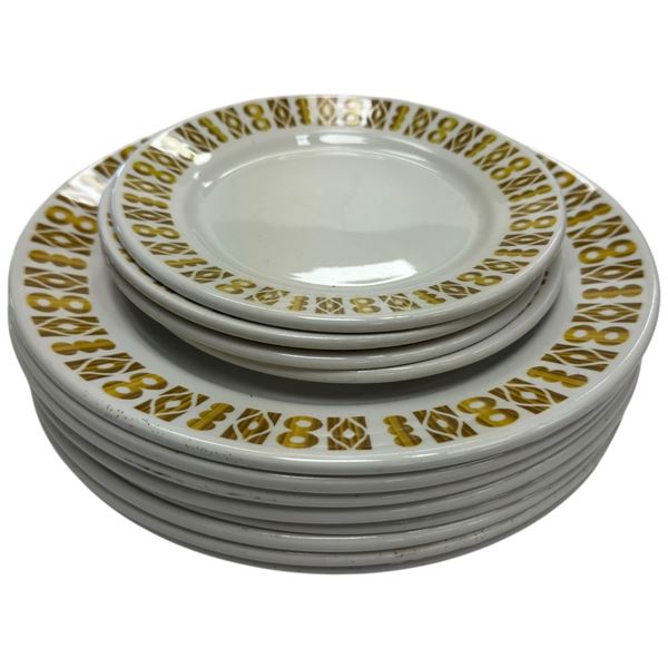 Set of Armorlite Plates by J.e. Heath Ltd Erica Pattern 3 Side Plates 7 Dinner Plates