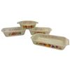 Image 1 : Bakeware: Fire King 436 Fall Flower, 2x Glassbake J522 Wildflowers & Anchor Hocking 432