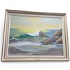 Image 1 : Vintage Framed Oil Painting Coastal Seascape Signed E Rabjohn 27-Inch Width 21-Inch Height