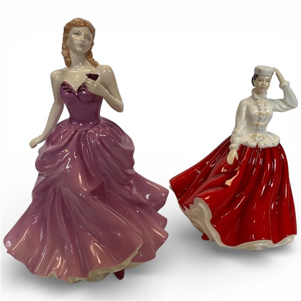 Royal Doulton Pretty Ladies - Gail HN 4804 & Victoria HN 4623