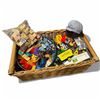 Image 1 : Large Wicker Basket Full of Wood & Other Toys (Basket is 15" x 26" x 12" deep)