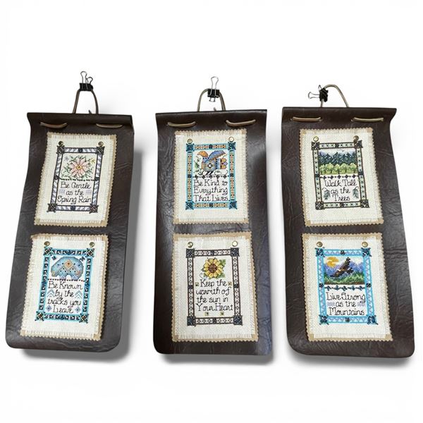 Inspirational Needlepoints on 3 Leatherette Backing * 7" x 14"