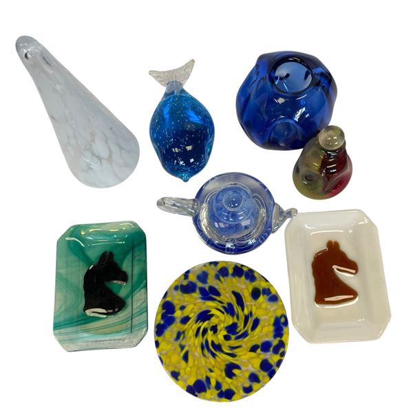 Art Glass Collection Zorzo Crative Edinburough Murano & Chris Tallest Piece 9-Inch