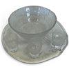 Image 1 : Iittala Kekkerit Glass Bowl & 3 Small Glasses with Floral Pressed Glass Platter 13-Inch