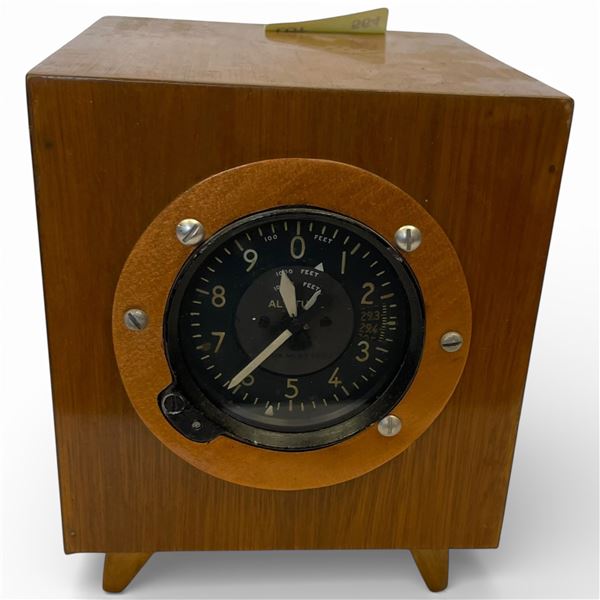 Vintage US Army Air Force Altimeter Converted to Clock Type C-12