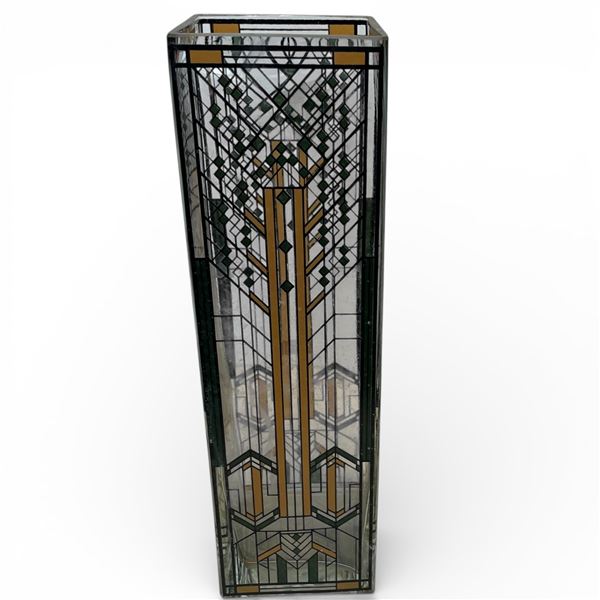 Frank Lloyd Wright Art Deco Style Glass Vase