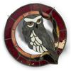 Image 1 : Vintage Stained Glass Great Horned Owl Window Hanger 15-Inch