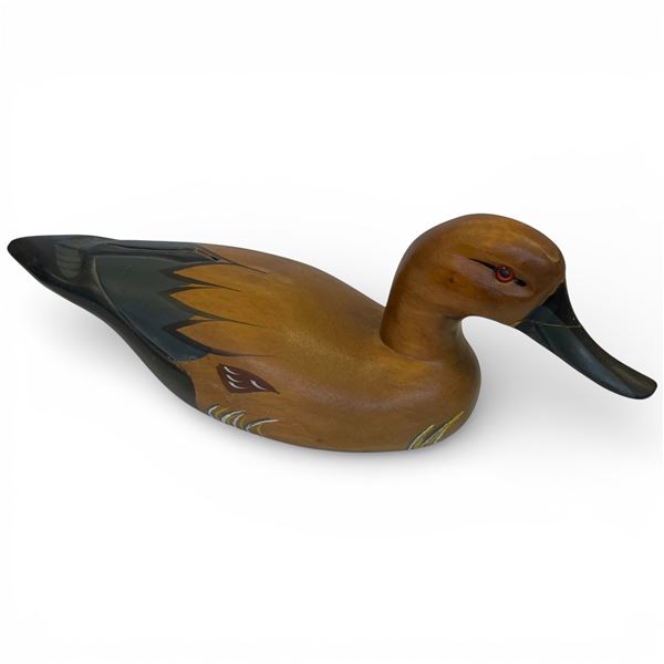 Vintage Hand-Carved & Hand-Painted Wooden Pintail Duck Decoy Wooden Ware Seattle 15.5-Inch