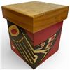 Image 1 : Clarence a Wells Wooden Keepsake Box Thunderbird Painted Thunderbird First Nations West Coast Nat...