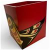Image 2 : Clarence a Wells Wooden Keepsake Box Thunderbird Painted Thunderbird First Nations West Coast Nat...