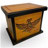 Image 1 : Clarence a Wells Wooden Keepsake Box Thunderbird Painted Thunderbird First Nations West Coast