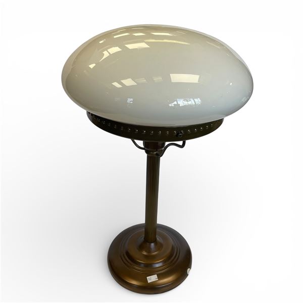 Mushroom Table Lamp with White Shade