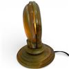 Image 2 : Vintage Yellow Green Onyx Stone Lamp 7.5-Inch Tall