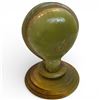Image 3 : Vintage Yellow Green Onyx Stone Lamp 7.5-Inch Tall