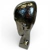 Image 2 : Modigliani-Style Elongated Head Chrome Ceramic Sculpture 13-Inch