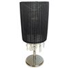 Image 1 : Crystal Inspired Table Lamp Chrome Finish Faux Crystals 22-Inch Height
