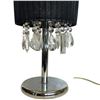 Image 2 : Crystal Inspired Table Lamp Chrome Finish Faux Crystals 22-Inch Height