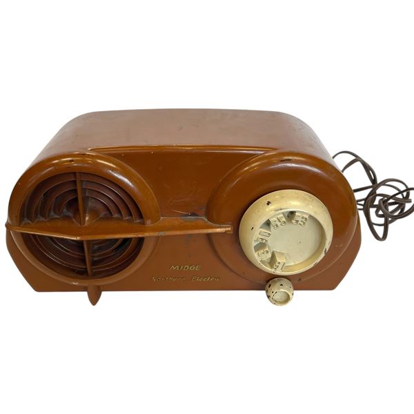 Northern Electric Midge Model 5708 Bakelite Art Deco Tabletop AM Tube Radio