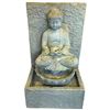 Image 1 : Tranquil Buddha Water Feature, Which is a Decorative Garden Fountain Featuring a Sitting Buddha T...