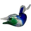 Image 2 : Art Glass Quartet: Murano Style Aquarium Glass Fish, Green Swan, Duck & Black Obsidian Frog