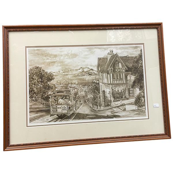 J.a. Kendall Pencil Signed Original Print 1973/74 San Francisco 22.5-Inch X 17-Inch