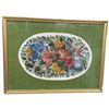 Image 1 : Vintage Bird & Floral Needlepoint Framed Unsigned 21.5-Inch by 15.5-Inch