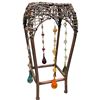 Image 2 : Decoratve Wired Stool/plant Stand Adorned with Faux Glass Drops