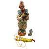 Image 1 : Large Vintage Plaster Clown 24-Inch Tall & Porcelain Hanging Clown