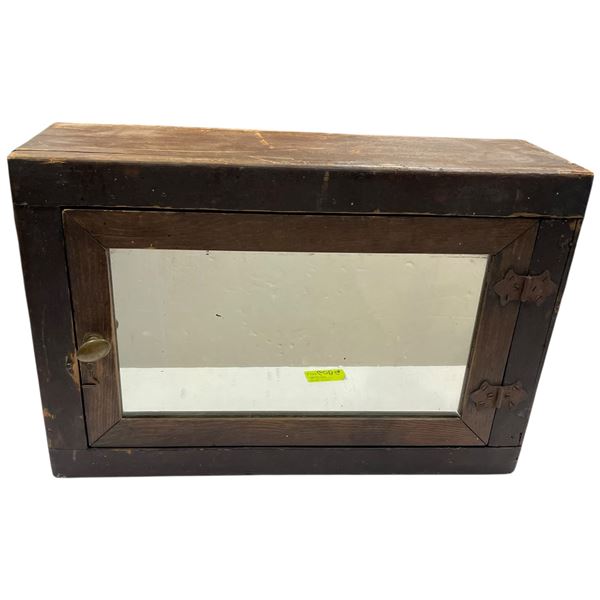 Vintage Wood Mirrored Medicine Cabinet