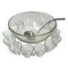 Image 2 : Colony Clear Glass Punch Bowl Set Mid-Century Modern 13-Inch Bowl Ladle & 12 Matching Cups