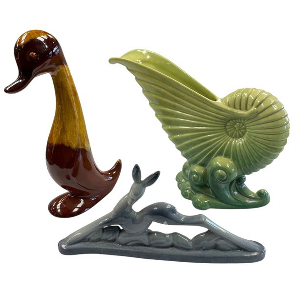 Ceramic Pottery Collection Blue Mountain Pottery Duck 11.5-Inch Beauceware 552 & Crown Ceramics 703