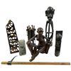 Image 1 : Collection of Vintage African Carved Wood Art Includes Several Tribal Figures, Pick and More