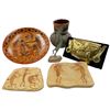 Image 1 : Collection of Ceramic Items Styled after Ancient Maya Artifacts Bowl Vessel & Plaques