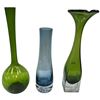 Image 1 : Trio of Aseda Swedish Made Vases Tallest 11.5-Inch