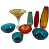 Image 1 : Art Glass Collection: Vases, Martini Glass, Bowls & Ashtray Martini Glass 7.5-Inch Tall
