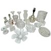 Image 1 : Assorted Glassware Lot: Crystal, Pressed, Vases, Bowls, Lamp, Dishes & More.  Lamp is 10.5"