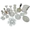 Image 2 : Assorted Glassware Lot: Crystal, Pressed, Vases, Bowls, Lamp, Dishes & More.  Lamp is 10.5"