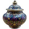 Image 2 : Traditional Thai Benjarong Porcelain Bowls Hand-Painted Ceramic Lidded Jars Narai Phand 9-Inch