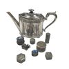 Image 1 : Vintage Silver Plated Teapot & Collection of 7 Small Trinket Pill Boxes
