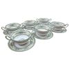 Image 2 : Set of 6 Wedgwood Petersham Bone China Soup Bowls & Matching Saucers