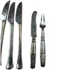 Image 5 : Brass Flatware Set Forks Spoons Knives